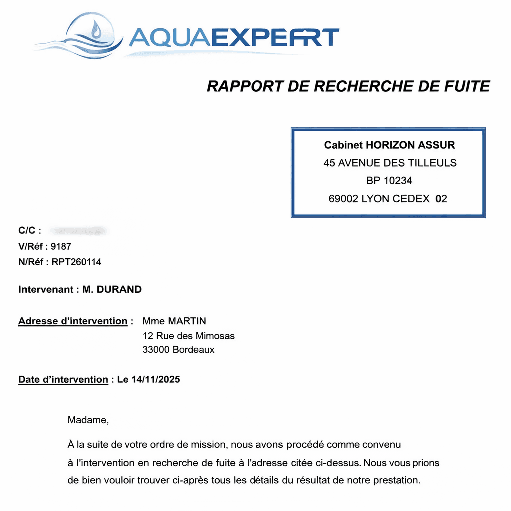 Rapport classique désorganisé